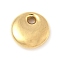 304 Stainless Steel Pendants, Golden, Flat Round, 15x5mm, Hole: 2.6mm