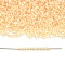 TOHO Demi Round Seed Beads, Japanese Seed Beads, Inside Colours, (352) Inside Color Crystal/Butter Yellow, 11/0, 2.2x0.9mm, about 8666pcs/50g