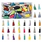 56Pcs 28 Colors Faux Suede Tassel Pendant Decorations, with CCB Plastic Cord Ends, Platinum, Mixed Color, 35~37x10mm, Hole: 1.8mm.