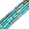 Dyed Natural Imperial Jasper Beads Strands, Column, Cyan, 13~14x4.5mm, Hole: 1.4mm, about 30pcs/strand, 15.79~15.94''(40.1~40.5cm)