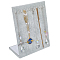 Velvet Bracelets Organizer Display Stands for Jewelry Display Rack, Rectangle, Gray, 20x10.3x24.8cm