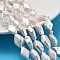Natural Baroque Keshi Pearl Beads Strands, Cultured Freshwater Pearl, Rhombus, WhiteSmoke, 15~18x9.5~12x5.5~7mm, Hole: 0.6mm, about 22~23pcs/strand, 15.16~15.51 inch(38.5~39.4cm)
