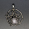 Natural Quartz Crystal Pendants, Spider, 37x43mm