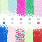OLYCRAFT 150g 2mm Glass Bubble Beads Colorful UV Resin Bubble Beads Glass Seed Beads Water Droplet Bubble Beads No Hole Bubble Beads for Resin Crafting and Nail Arts - 10 Colors