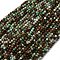 Natural Serpentine Beads Strands, Round, Faceted, Grade A, 6mm, Hole: 0.5mm, about 65pcs/strand, 15.35 inch(39cm)