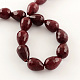 Natural Dyed White Jade Faceted Teardrop Bead Strands G-S197-01-1