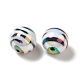 Placage uv perles acryliques irisées arc-en-ciel opaques PACR-D069-01-4