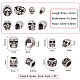 UNICRAFTALE 8Pcs 8 Style Skull Beads 304 Stainless Steel Spacer Beads Antique Silver Skull Head Loose Beads 1.5~8.5mm Hole Skull European Beads Metal Beads for Jewelry Making DIY Bracelet Necklace STAS-UN0043-54-4