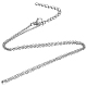 304 Stainless Steel Cable Chain Necklace STAS-T040-PJ204-45-1