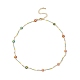 Ожерелье ручной работы из латуни с цветочным звеном для женщин NJEW-JN04266-1