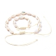 Braccialetti intrecciati stile perline e collane set di gioielli SJEW-JS01091-01-2