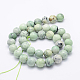 Brins de perles de jaspe d'herbe verte naturelle G-J373-03-11mm-3