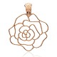 Gros pendentifs en alliage de fleur de rose en filigrane PALLOY-J082-07RG-3A-1