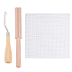 Kits de fabricación de alfombras con gancho de pestillo de lona de malla de enganche de alfombra en blanco DIY-WH0204-65-1