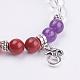 Natural Gemstone Beads Stretch Bracelets BJEW-JB02945-01-2