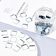 パンダホール280g0.78インチの正方形のガラス鏡タイル家の装飾工芸品のアクセサリー作りのためのミニガラス装飾モザイクタイル  透明 GLAA-PH0007-90-6