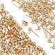 Dicosmetic 100 pieza aretes de bola aretes de acero inoxidable con tuercas de oreja poste de arete dorado con bucles horizontales para hacer joyas de aretes diy STAS-DC0011-28-1