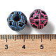 Perles européennes acryliques opaques imprimées par pulvérisation SACR-P031-05B-3