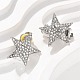 Клипсы из латуни с микропаве из прозрачных кубических цирконий EJEW-U049-01P-3