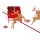 グリーティングカード  3dポップアップクリスマスのトナカイ/クワガタと送料  ペーパークラフト  クリスマスギフトカード  レッド  20x13cm DIY-N0001-146R-4