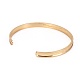 Bracelets de manchette en laiton plaqué durables BJEW-E370-04G-4