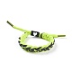 Adjustable Polycotton(Polyester Cotton) Yarn Braided Slider Bracelets BJEW-P252-E05-1