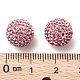Halb gebohrte tschechische Kristall Strass Pave Disco Ball Perlen RB-A059-H12mm-PP9-508-3