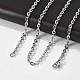 Устойчивое к потускнению классическое простое ожерелье из нержавеющей стали 304 для мужчин и женщин с цепочкой STAS-P045-03P-2