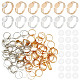 DICOSMETIC 2 Colors Adjustable Ring Making Kit 100Pcs 8mm Flat Round Pad Ring Settings and 100Pcs Transparent Glass Cabochons for Blank Ring Jewelry Making Supplies DIY-DC0001-81-1