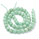 Chapelets de perles naturelles de jade du Myanmar/jade de Birmanie G-T064-22-8mm-2