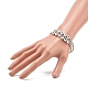 Set di braccialetti elastici con perline a cuore d'amore per donne adolescenti BJEW-JB06999-4