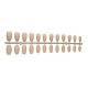 12 uñas postizas cortas francesas de color sólido esmerilado natural de diferentes tamaños MRMJ-T078-97-26-1