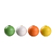 160pcs 4 couleurs pays de ferme et perles de bois naturel peintes de style rustique WOOD-LS0001-01K-2
