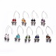 Natural & Synthetic Mixed Gemstone Beads Dangle Earrings Sets EJEW-JE02811-1