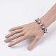 Electroplate Glass Stretch Bracelets BJEW-JB03621-05-3