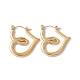 Ion Plating(IP) 304 Stainless Steel Heart Hoop Earrings for Women EJEW-E199-12G-1