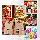Pandahall elite 25 set rettangolo pieghevole creativo confezione regalo di carta natalizia con finestra e 1 etichette adesive con numero di carta a pois CON-PH0002-85A-6