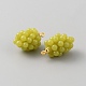 Подвески из непрозрачной смолы с имитацией фруктов CRES-WH0006-14G-2