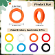 GORGECRAFT 64Pcs 8 Colors Key Cap Cover Rings 21mm Round Keys Identifiers Coding Tags Silicone Protectors Marker for Office House Apartment Dormitory Keys Organization Distinguish Orange Yellow White AJEW-GF0008-39-2