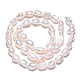 Fili di perle di perle d'acqua dolce coltivate naturali PEAR-N014-06B-4