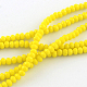 Faceted Solid Color Glass Rondelle Bead Strands GLAA-Q044-6mm-01-1