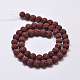 Natural Lava Rock Round Bead Strands X-G-I124-8mm-06-2