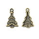 Style tibétain pendentifs en alliage d'arbre de Noël X-TIBEP-Q050-08AB-NR-1