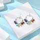 Natural & Synthetic Mixed Gemstone Chandelier Earrings EJEW-TA00258-01-3