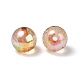 Perlas de acrílico iridiscentes arcoíris transparentes chapadas en uv TACR-D010-07A-3