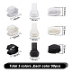 Nbeads 150pcs 3 couleurs clips de boucle de lacet blanc détachable en nylon FIND-NB0004-21-2