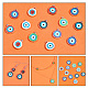 PandaHall Elite 84Pcs 14 Colors CCB Plastic Enamel Pendants CCB-PH0001-24-4