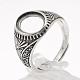 Adjustable Thai 925 Sterling Silver Finger Ring Components STER-L051-004AS-3