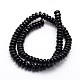 Rondelle Natural Black Onyx Beads Strands G-L306-01-3