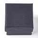 クラフトコットンいっぱい厚紙紙ジュエリーギフトボックス  リングボックス  正方形  ブラック  4.5x4.5x3cm CBOX-WH0003-01A-2
